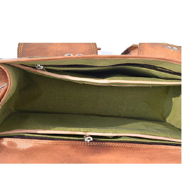 Leather Top Grain Briefcase Messenger Bag