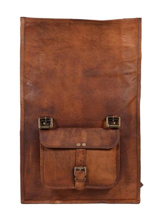 Leather Vintage Roll On Backpack