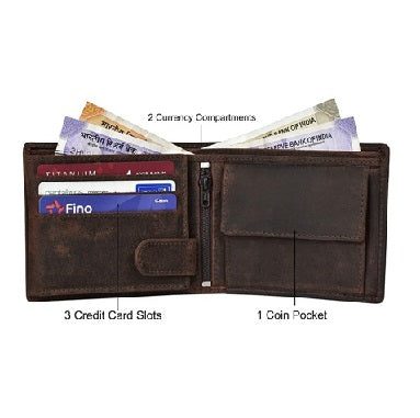 MONTEXOO Vintage RFID Blocking Leather Wallet for Men