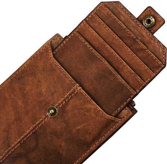 Men Casual Brown Genuine Leather Wallet