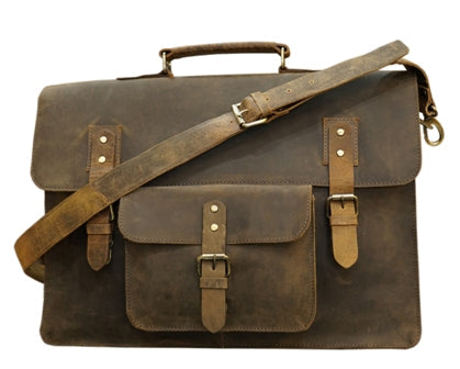 RETRO STYLE BUFFALO LEATHER BAG