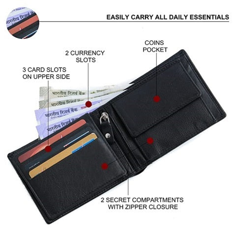RFID Blocking Leather Nappa Wallet for Men 
