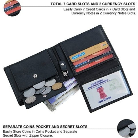 RFID Blocking Leather Nappa Wallet for Men 