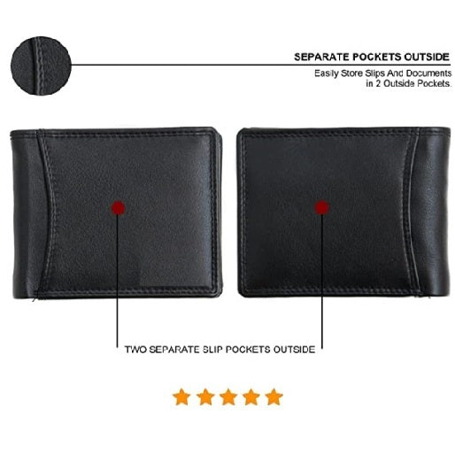 RFID Blocking Leather Nappa Wallet for Men 