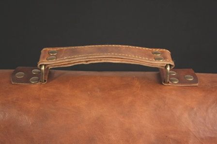 Retro Vintage Distressed Large Leather Messenger Bag