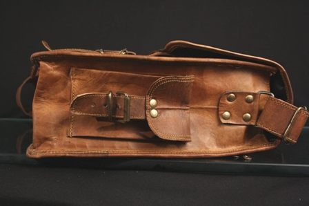 Retro Vintage Distressed Large Leather Messenger Bag