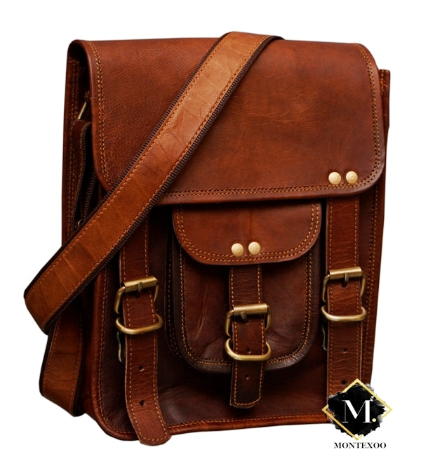 Small Leather Messenger Bag Tablet ipad Cases 11 inch 