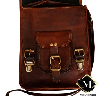 Small Leather Messenger Bag Tablet ipad Cases 11 inch 