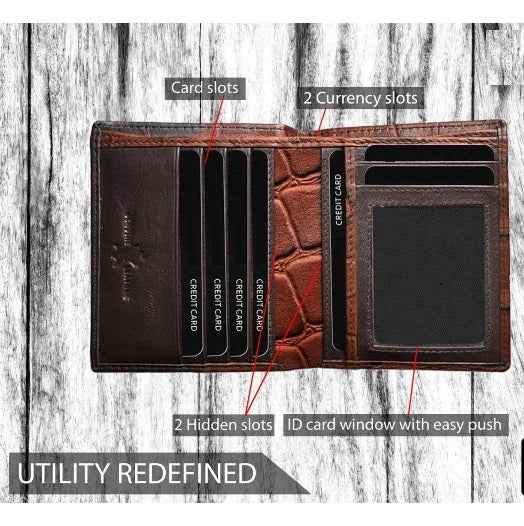 Stylish Rfid Protected Genuine Leather Wallets For Men's
