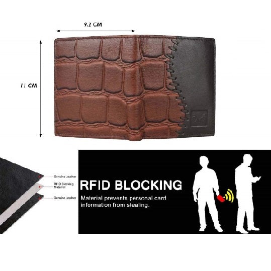 Stylish Rfid Protected Genuine Leather Wallets For Men's