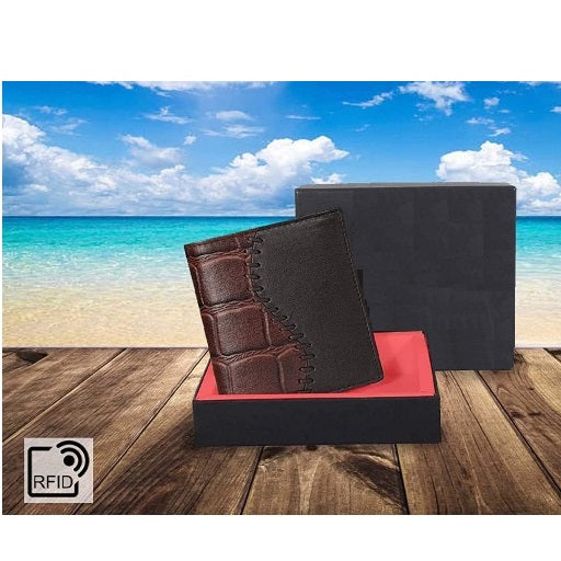Stylish Rfid Protected Genuine Leather Wallets For Men's