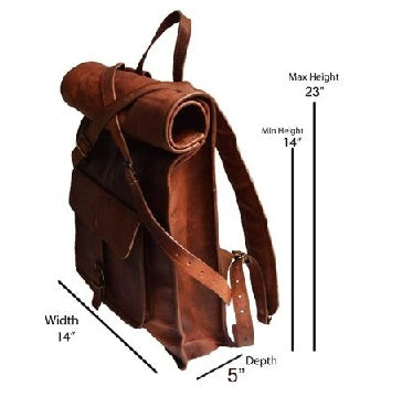 The Best leather Roll Top Backpack Bag 
