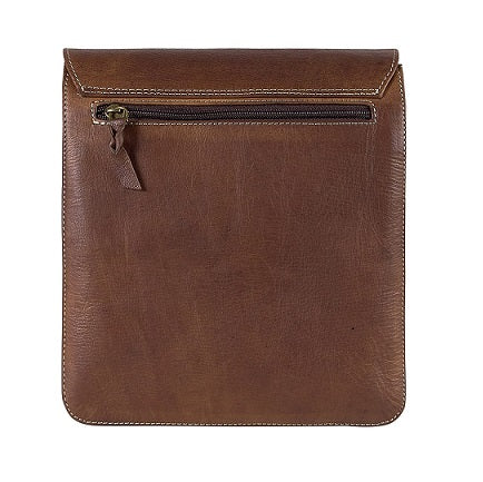 Unisex Vintage Leather Messenger Slings Bag Brown