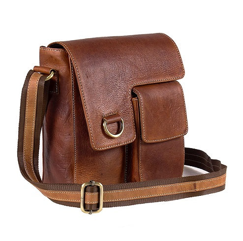 Unisex Vintage Leather Messenger Slings Bag Brown
