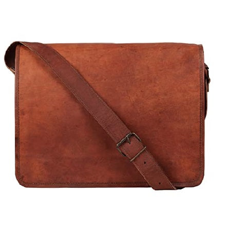 VINTAGE FULL FLAP LEATHER MESSENGER BAG