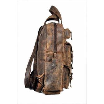 VINTAGE LEATHER BACKPACK RUCKSACK