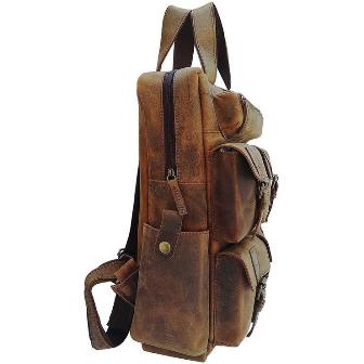 VINTAGE LEATHER BACKPACK RUCKSACK