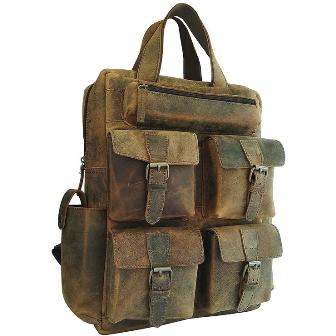 VINTAGE LEATHER BACKPACK RUCKSACK