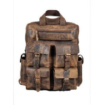 VINTAGE LEATHER BACKPACK RUCKSACK