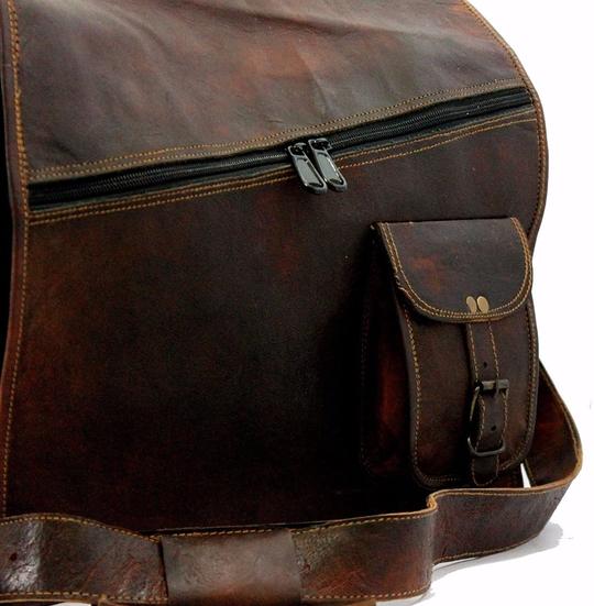 VINTAGE BROWN LEATHER MESSENGER BAG FOR MEN