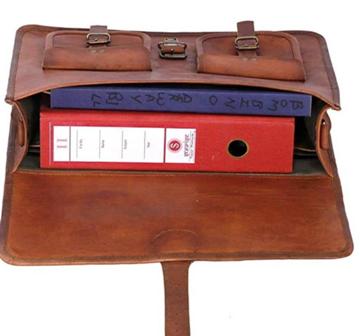 Vintage Handmade Leather Messenger Bag