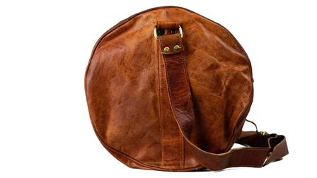 Vintage Leather Duffel Bag Travel luggage For Men