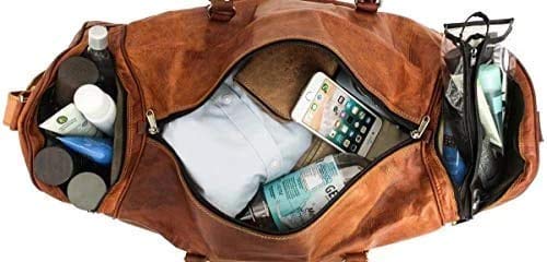 Vintage Leather Duffel Bag Travel luggage For Men