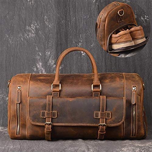 Vintage Leather Duffle Bag