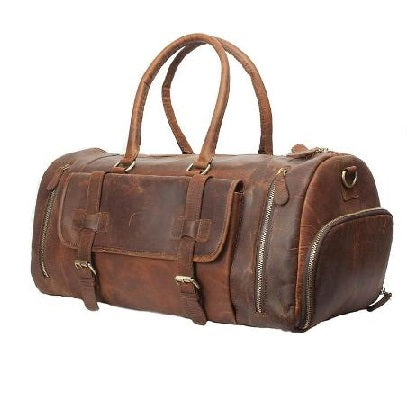 VINTAGE DUFFLE BAG WITH SHOE COMPARTMENT
