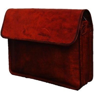 Vintage Leather Flap Messenger Bag