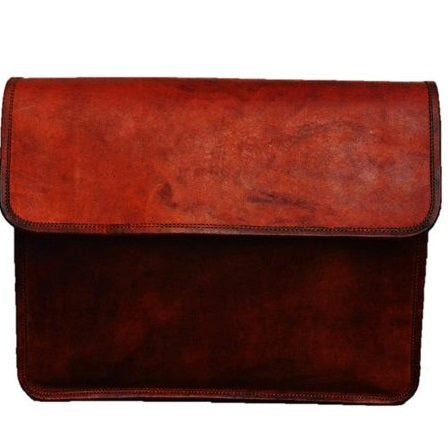 Vintage Leather Flap Messenger Bag