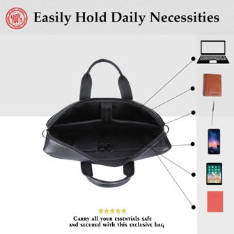 Vintage Leather Handmade Briefcase Messenger Bag