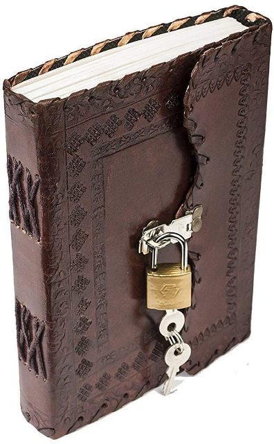 VINTAGE LEATHER JOURNAL WITH LOCK