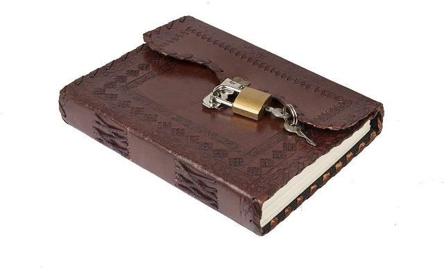 VINTAGE LEATHER JOURNAL WITH LOCK