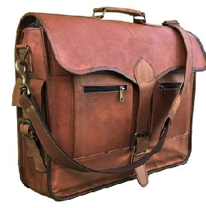 Vintage Leather Messenger Briefcase Bag For Men’s