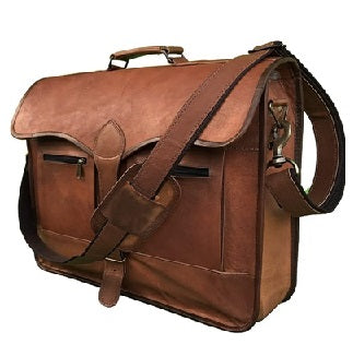 Vintage Leather Messenger Briefcase Bag For Men’s