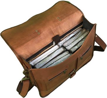 Vintage Leather Messenger Briefcase Bag For Men’s