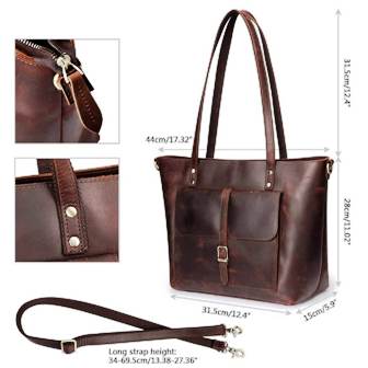 Vintage Leather Tote Bag Women's