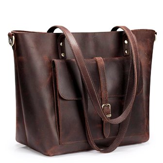 Vintage Leather Tote Bag Women's