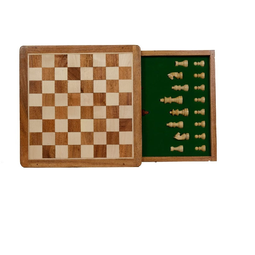 Vintage Magnetic Maple Wood Chess Set