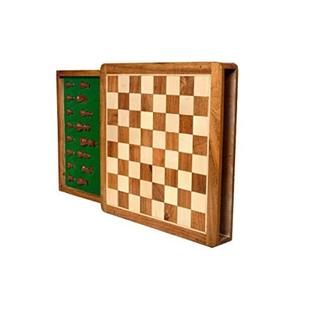 Vintage Magnetic Maple Wood Chess Set