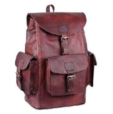 Vintage Men's leather backpack Bag 