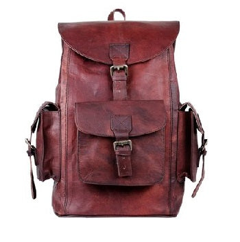 Vintage Men's leather backpack Bag 