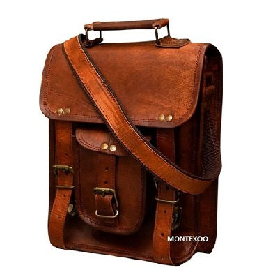 Vintage Small Leather Messenger Shoulder Bag