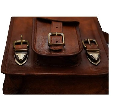 Vintage Small Leather Messenger Shoulder Bag