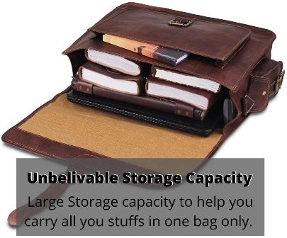 VINTAGE LEATHER LAPTOP MESSENGER BAG