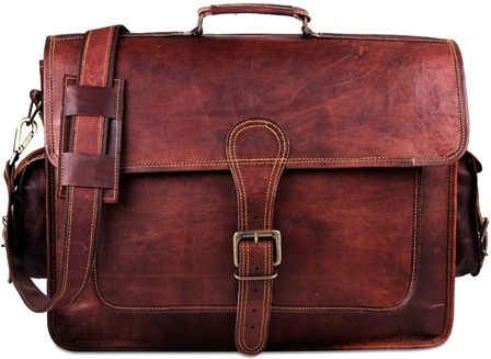 VINTAGE LEATHER LAPTOP MESSENGER BAG